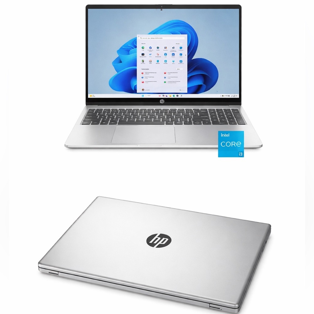 Brand New !!! HP Silver 15.6" Laptop with Full-Size Keyboard
